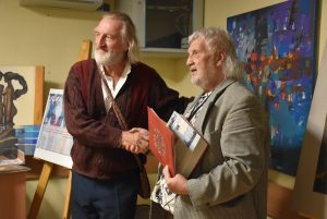 Belgų menininkas Jan Goris ir plenerų organizatorius Saulius Kruopis