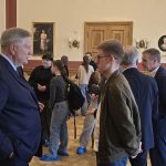 LSMU rektorius Rimantas Benetis ir mediciną studijuoti planuojantis Ernestas Lukšas